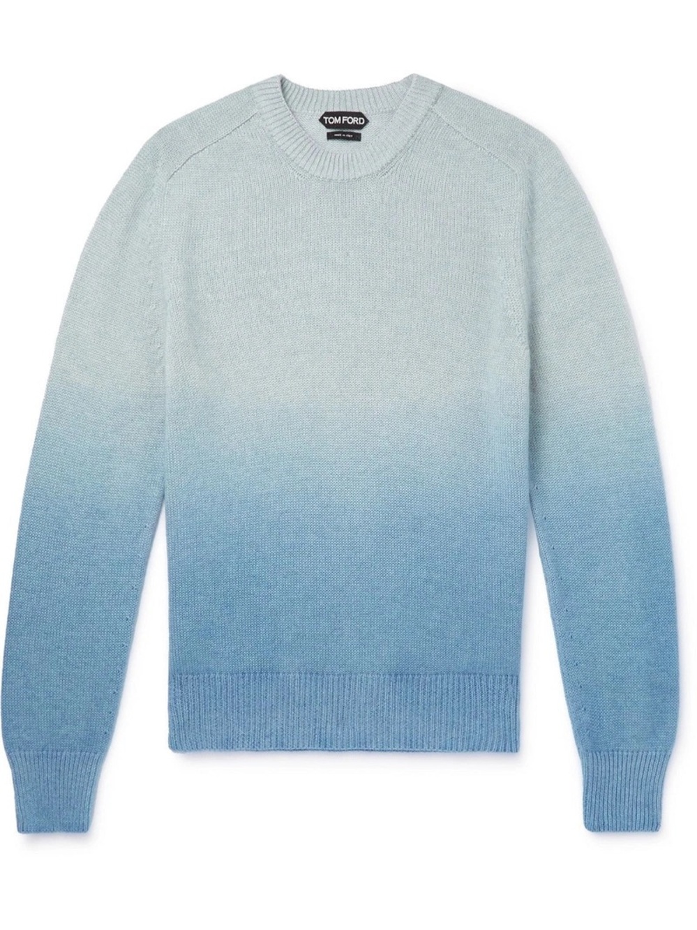 TOM FORD Degradé Cashmere, Mohair and Silk Sweater in Blue— US Medium/IT 52